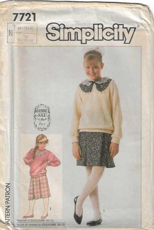 Picture of A61 SIMPLICITY 7721:GIRL'S  SKIRT & TOP SIZE 10-14