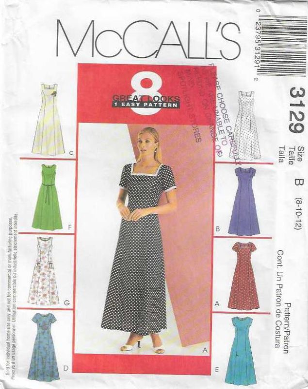Picture of C111 McCALL'S 3129: DRESS SIZE 8-12