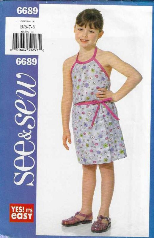 Picture of A98 SEE/SEW 6689: GIRL'S TOP & SKIRT SIZE 6-8