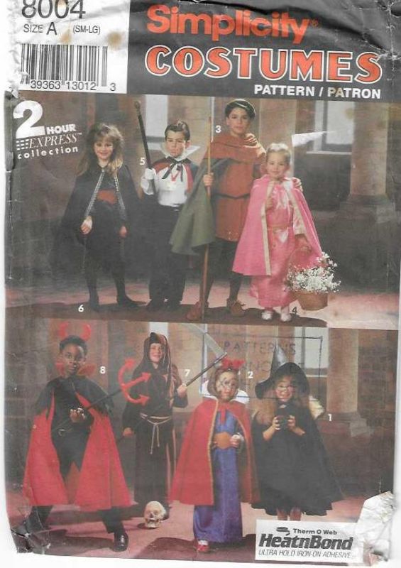 Picture of A66 SIMPLICITY 8004: CHILD'S COSTUME'S SIZE 3-8
