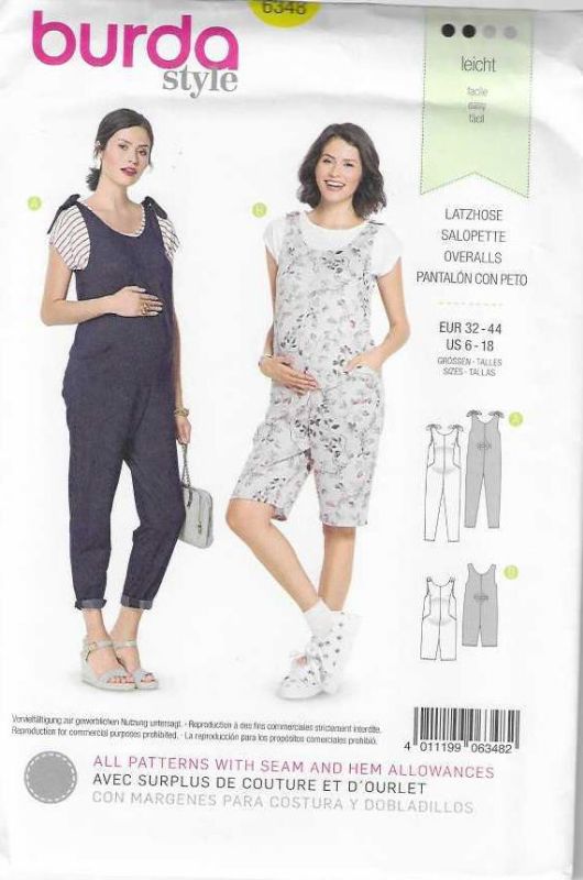 Picture of B185 BURDA 6348: OVERALLS SIZE 6-18