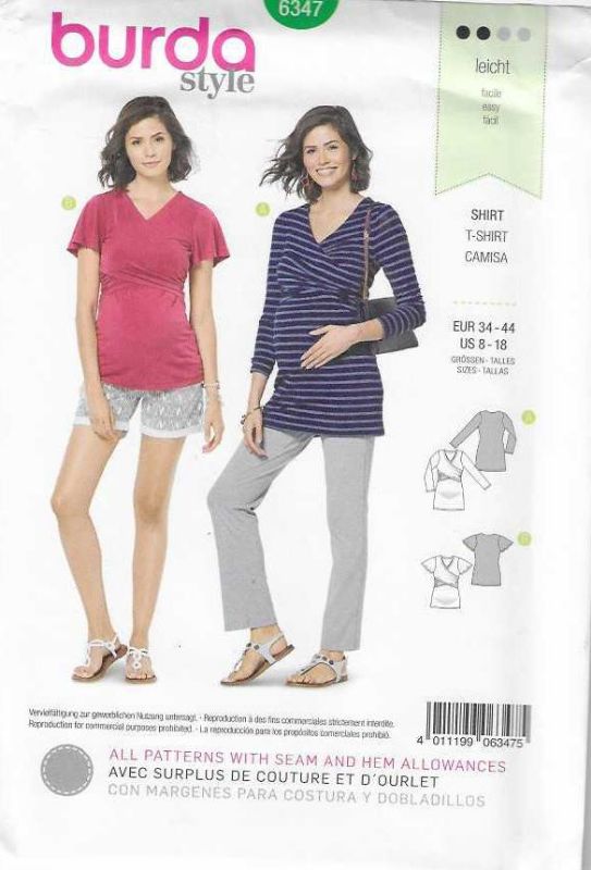Picture of B37 BURDA 6347: TOP SIZE 8-18