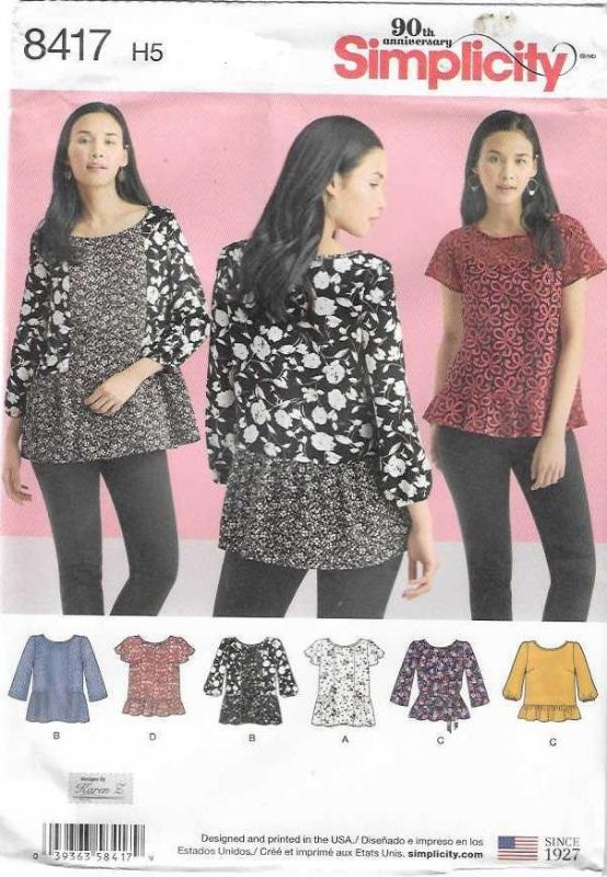 Picture of B76 SIMPLICITY 8417: TOPS SIZE 6-14