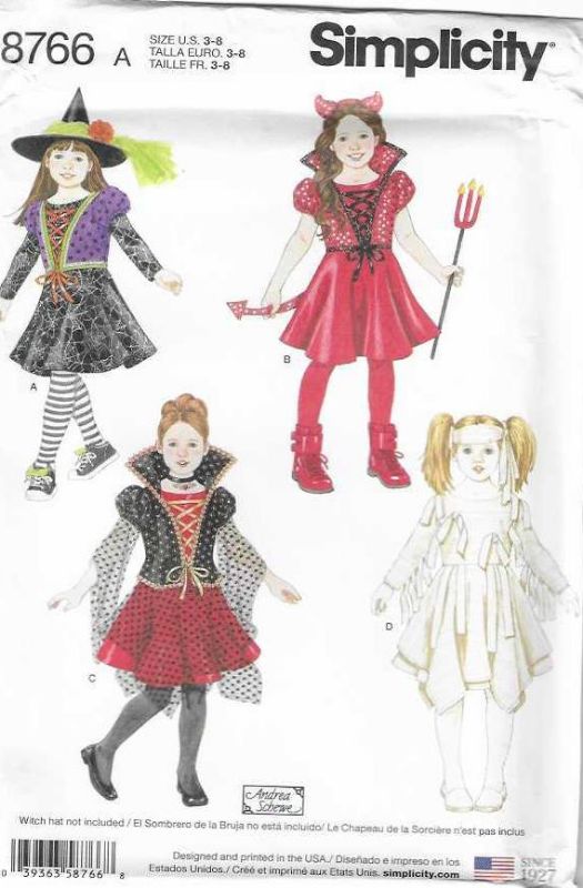 Picture of B57 SIMPLICITY 8766: CHILD'S COSTUME SIZE 3-8