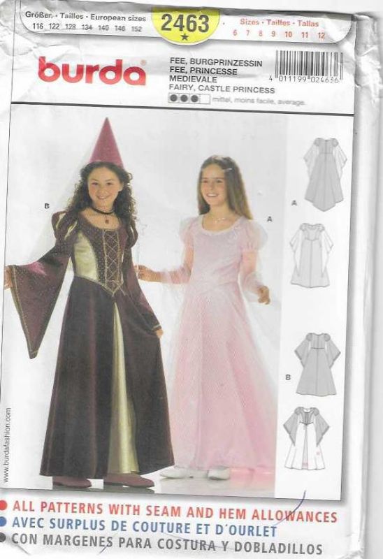 Picture of B110 BURDA 2463: GIRL'S COSTUME SIZE 6-12