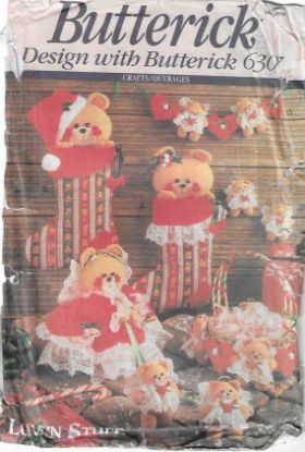 Picture of XX3 BUTTERICK 6307: SWEET TEDDIES XSMAS (BABY'S) 