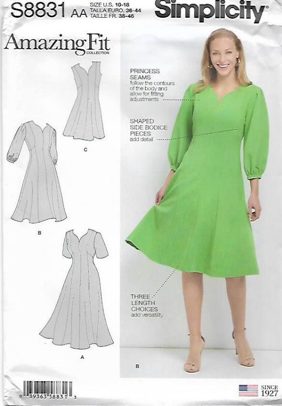 Picture of B22 SIMPLICTY S8831: AMAZING FIT DRESS SIZE 10-18