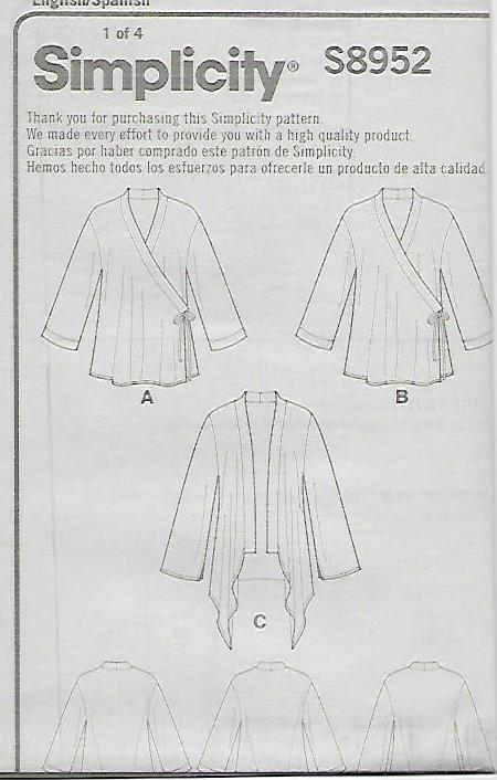 Budget Patterns. 5 simplicity S8952: KIMOND JACKETS SIZE 4-26