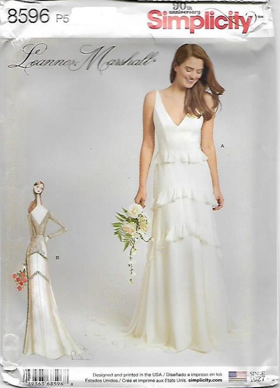Picture of B88 SIMPLICITY 8596: WEDDING DRESS SIZE 12-20