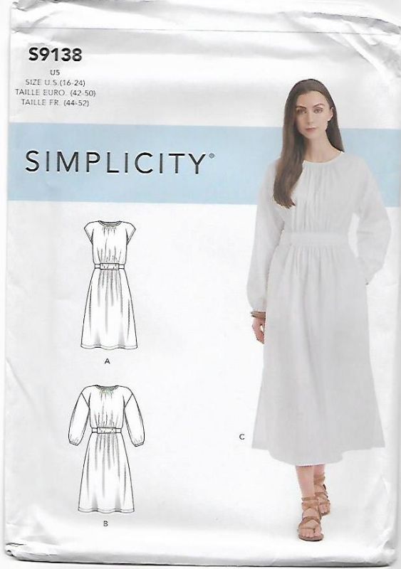 Picture of B249 SIMPLICITY S9138: DRESS SIZE 16-24