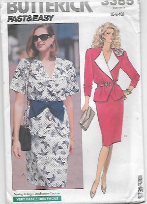 Picture of C185 BUTTERICK 3385: TOP & SKIRT SIZE 6-10