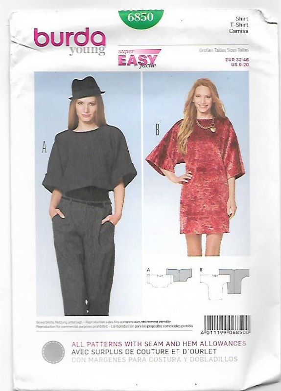 Picture of B8 BURDA 6850: TOP SIZE 6-20