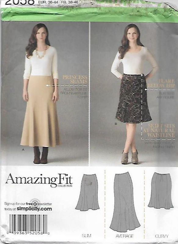 Picture of B5 SIMPLICITY 2058: SKIRT SIZE 20-28
