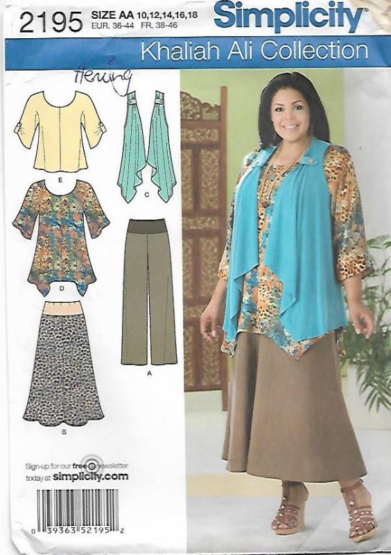 Picture of C113 SIMPLICITY 2195: TOP'S, SKIRTS, PANTS  & VEST SIZE 20-28