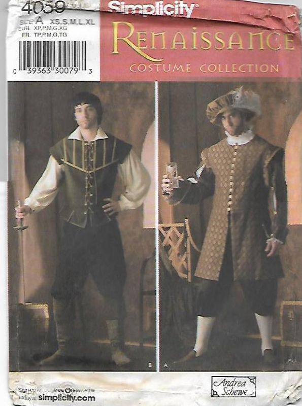 Picture of A111 SIMPLICITY 4059: MEN'S COSTMEN SIZE XS-XL 
