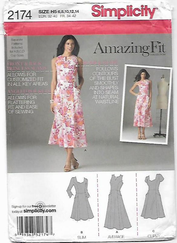 Picture of B275 SIMPLICITY 2174: AMAZING FIT DRESS SIZE 6-14