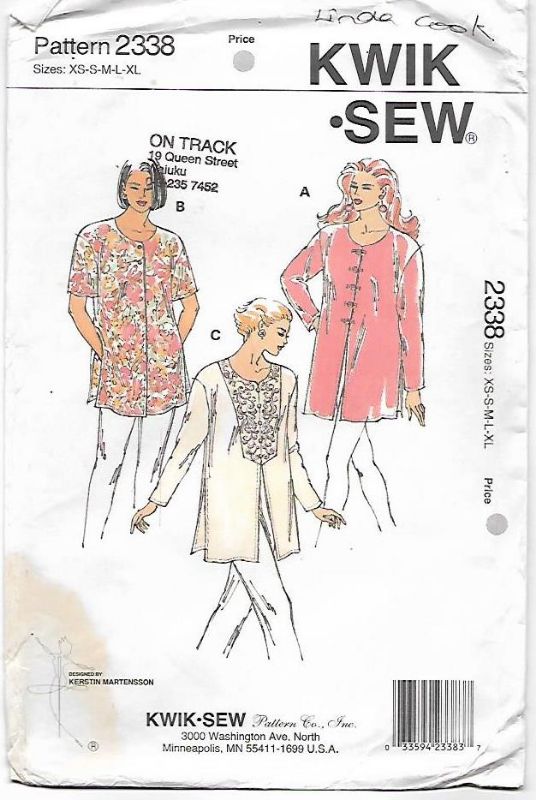 Picture of C33 KWIK*SEW 2338: TOP SIZE XS-XL 