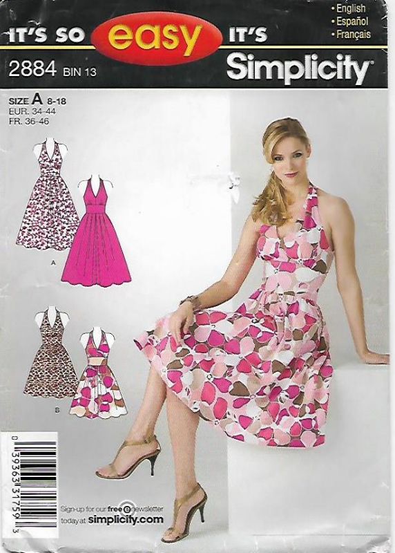 Picture of B223 SIMPLICITY 2884: DRESS SIZE 8-18