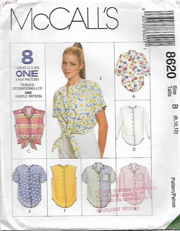 Picture of D6 McCALL'S 8620: SHIRT SIZE 8-12