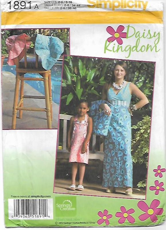 Picture of C257 SIMPLICITY 1891: MISS & CHILDS DRESS, HAT & BAG 