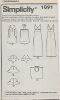Picture of C257 SIMPLICITY 1891: MISS & CHILDS DRESS, HAT & BAG 