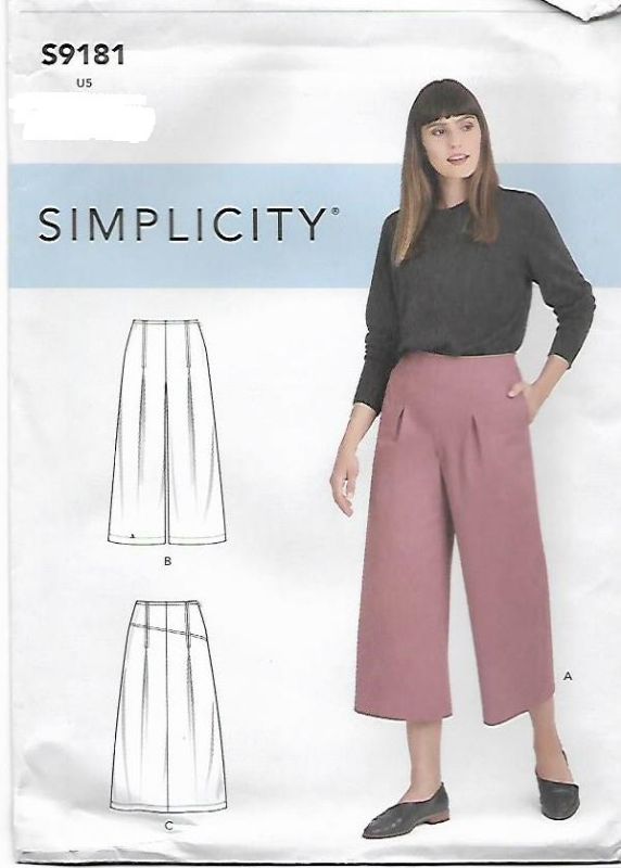 Picture of B116 SIMPLICITY S9181:  CROPPED PANTS & SKIRT SIZE 6-14
