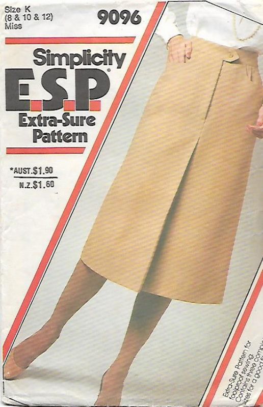 Picture of A80 SIMPLICITY 9096: VINTAGE SKIRT SIZE 8-12