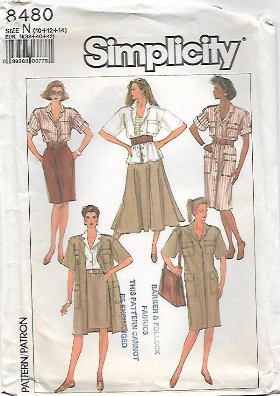 Picture of C47 SIMPLICITY 8480: DRESS, SKIRT & BLOUSE SIZE: 10-14