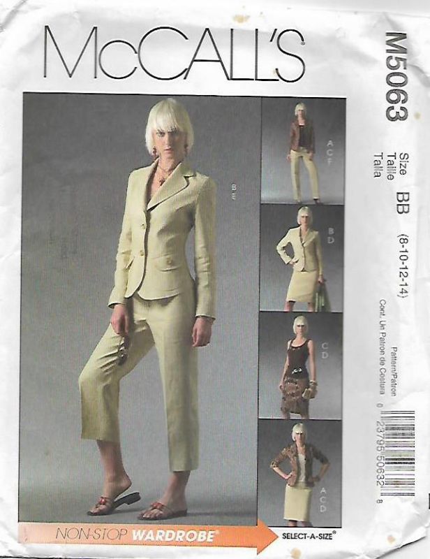 Picture of C297 McCALL'S M5063:JACKET,TOP,PANTS & SKIRT SIZE 8-14