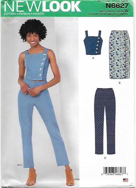 Picture of 40 NEW LOOK N6627:TOP,BLOUSE & PANTS SIZE 6-18
