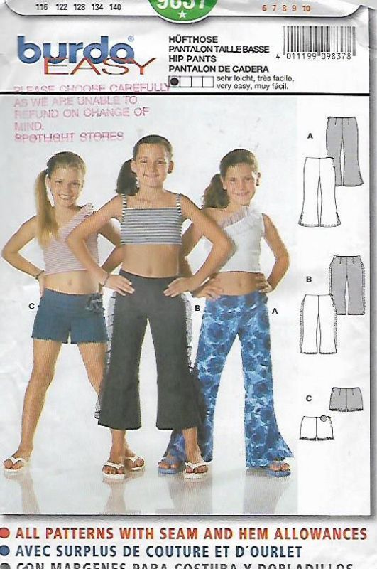 Picture of A135 BURDA 9837:KIDS PANTS SIZE 6-10