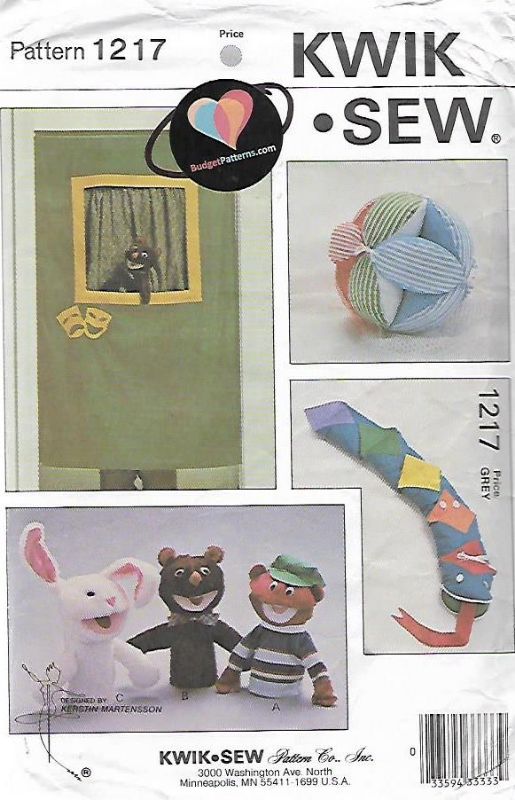 Picture of E7 KWIK*SEW 1217:PUPPETS SIZE ONE SIZE
