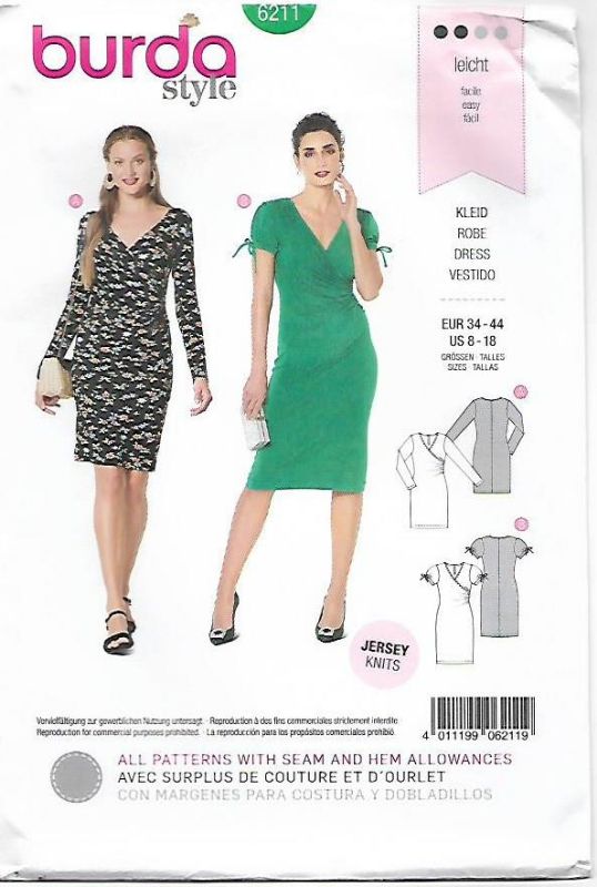 Picture of 118 BURDA 6211: DRESS SIZE 8-18