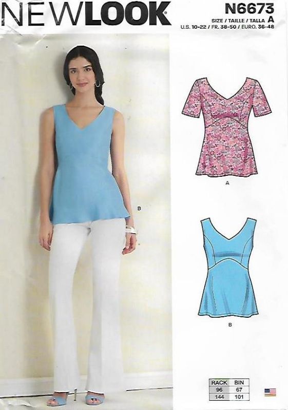Picture of 101 NEW LOOK N6673: TOP SIZE 10-22