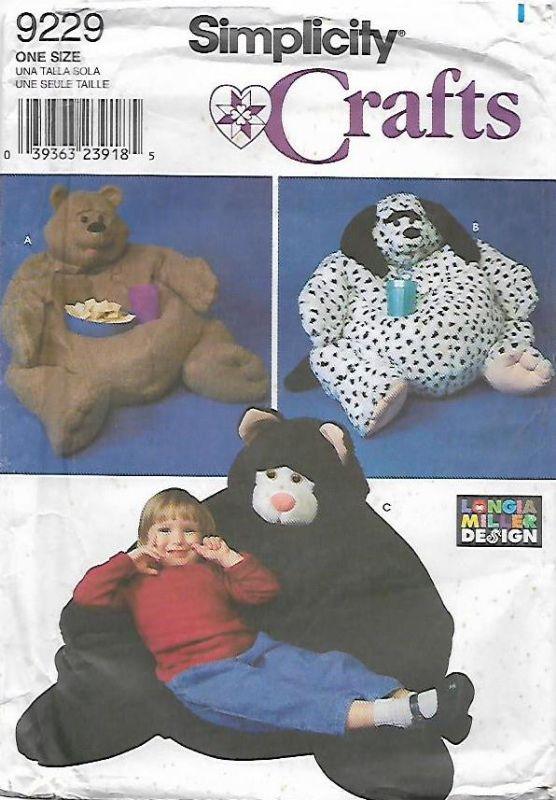 Picture of A131 SIMPLICITY 9229: CHILD SIZE BEAN BAG CHAIRS 