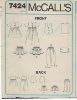 Picture of A110 McCALL'S 7424: GIRL'S DRESS, JUMPSUIT, LINED VEST SIZE 4-6