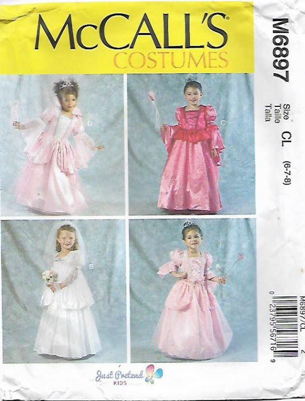 Picture of C1 McCALL'S M6897: GIRL'S COSTUME SIZE 6-8
