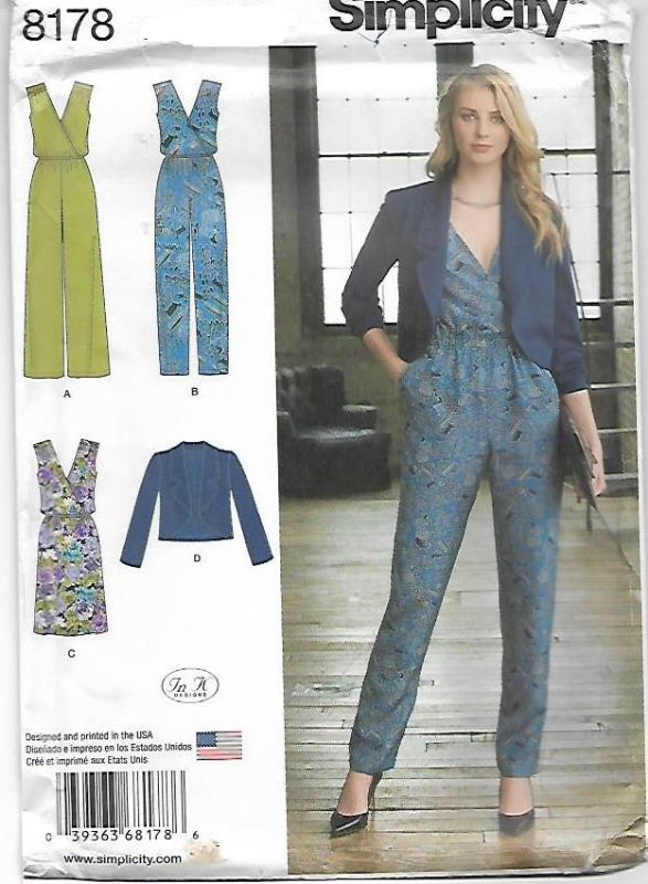 Picture of C169 SIMPLICITY 8178: JUMPSUIT, DRESS & JACKET SIZE 6-14