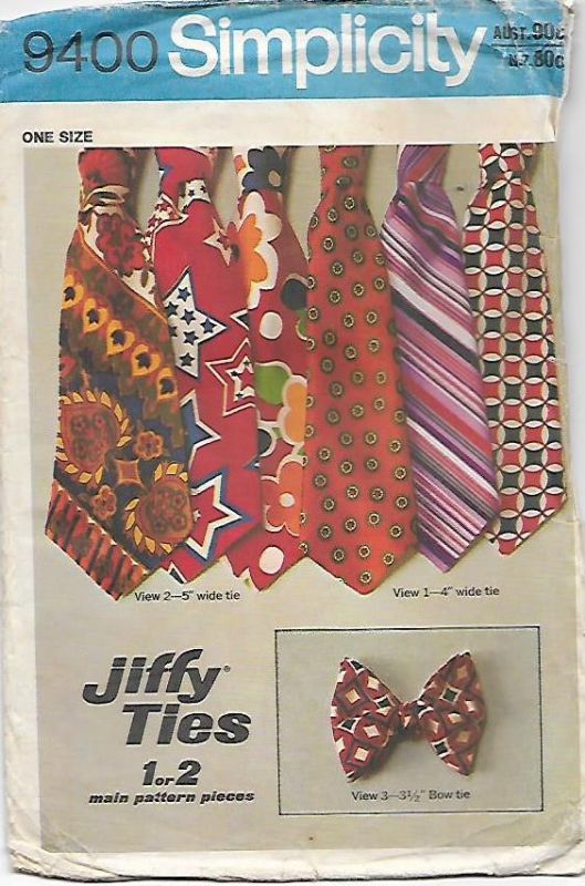 Picture of C318 SIMPLICITY 9400: MENS SET OF JIFFY TIES ONE SIZE 