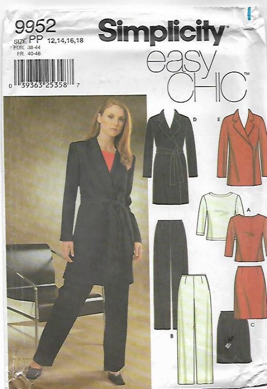 Picture of C235 SIMPLICITY 9952: TOPS, PANTS, SKIRT & DRESS SIZE 12-18
