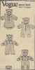 Picture of A22 VOGUE 9572: BABY BEAR CLOTHES ONE SIZE 