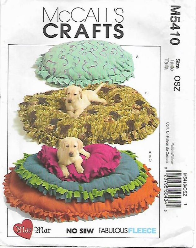 Picture of A140 McCALL'S M5410: NO SEW DOG BED ONE SIZE 
