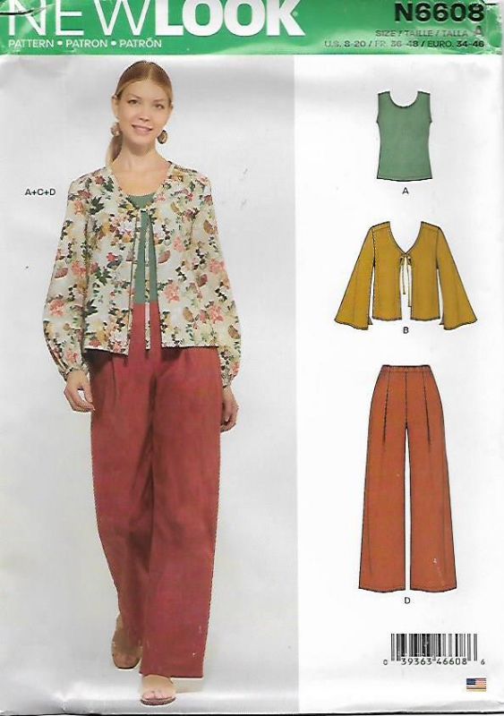 Picture of 129 NEW LOOK N6608: TOP & PANTS SIZE 8-20