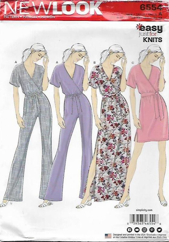 Picture of 122 NEW LOOK 6554: JUMPSUIT OR DRESS SIZE 6-18