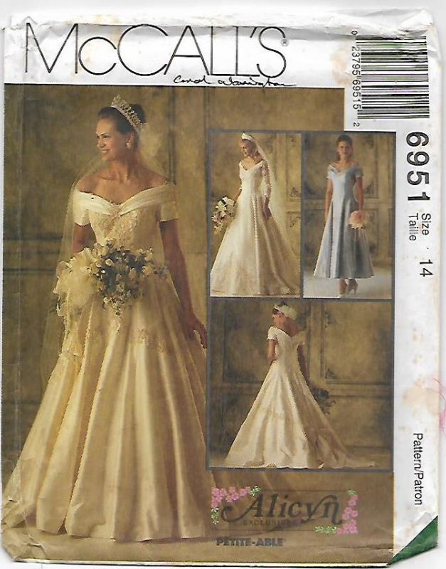 Picture of A91 McCALL'S 6951: BRIDAL GOWN & BRIDESMAIDS DRESS SIZE 14 ONLY 