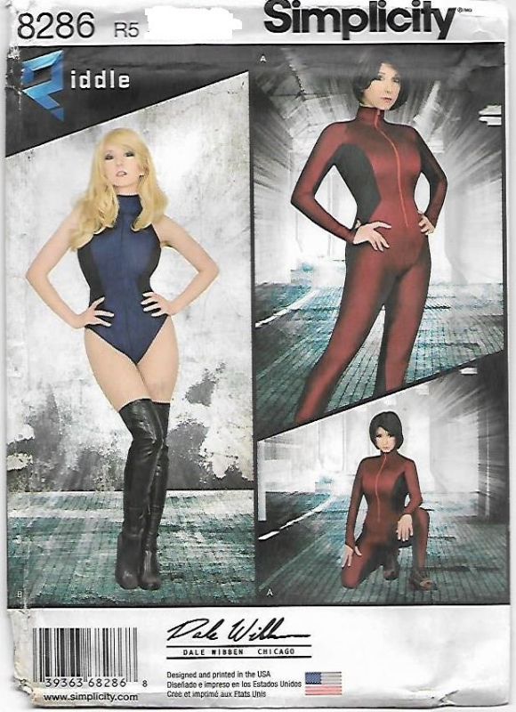 Picture of C266 SIMPLICITY 8286: KNIT & VOVEN JUMPSUIT & LEOTARD SIZE 6-14