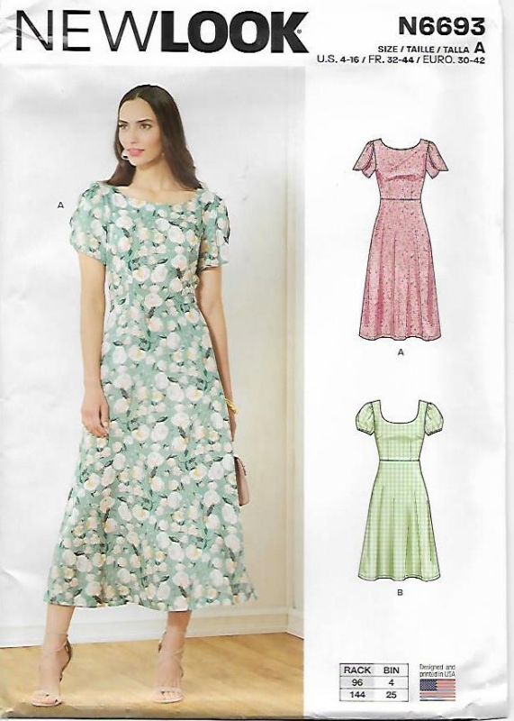 Picture of 121 NEW LOOK N6693: DRESS SIZE 4-16