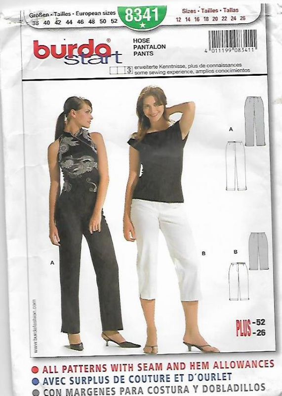 Picture of B128 BURDA 8341: PANTS SIZE 12-26