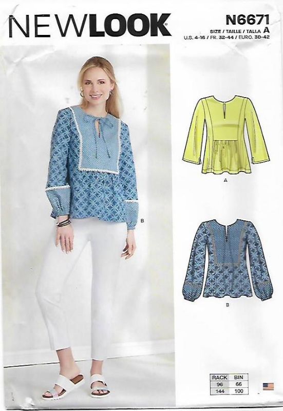 Picture of B203 NEW LOOK N6671: TOPS SIZE 4-16