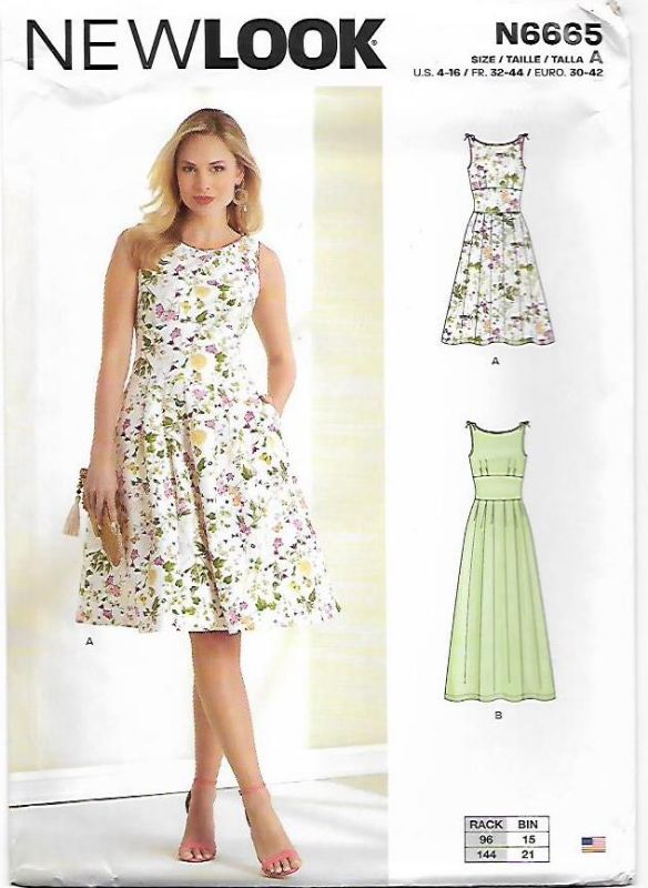 Picture of B121 NEW LOOK N6665: DRESS SIZE 4-16